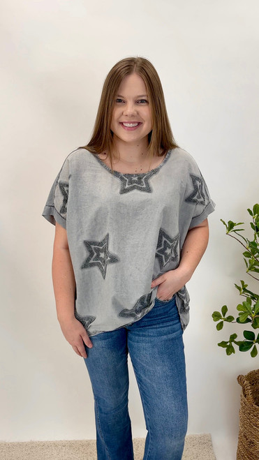 Sky Full Of Stars Top - Gray