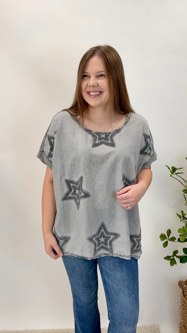 Sky Full Of Stars Top - Gray