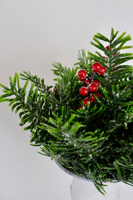 12" Winter Jewel Hemlock Half Sphere