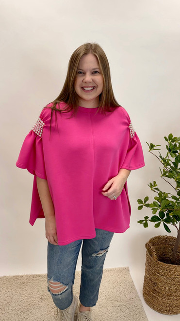 Pop Of Pearls Poncho *FINAL SALE*