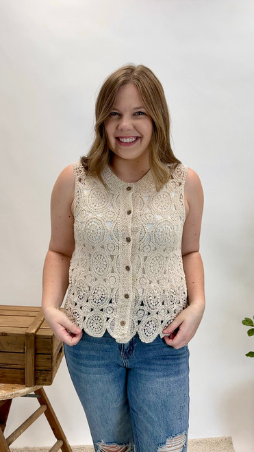 The Perfect Stitch Vest - Natural