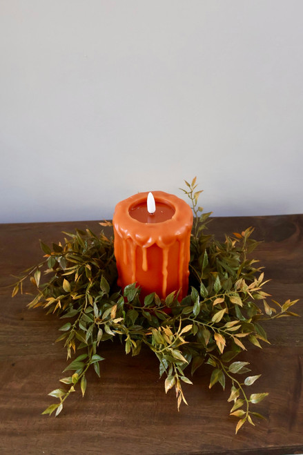 12" Harvest Mexican Fern Candle Ring