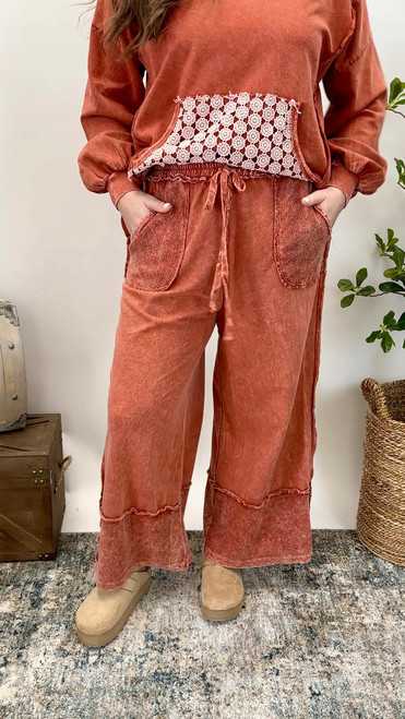 Sights Set On You Pants - Rust