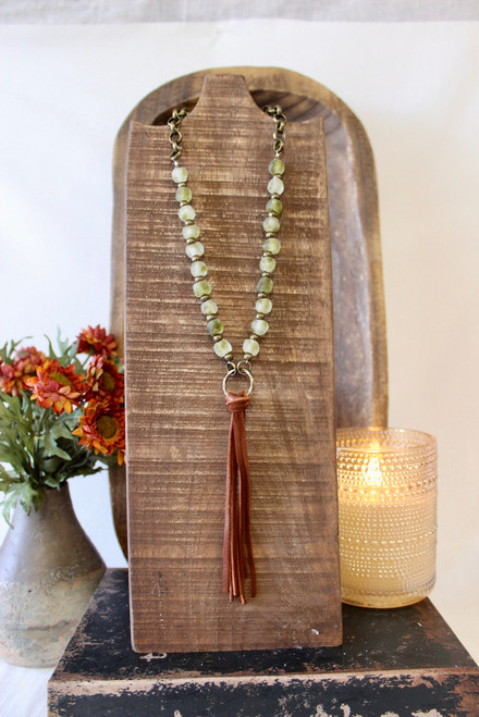Tassel Time Handmade Necklace - Brown Tassel Time Handmade Necklace - Brown