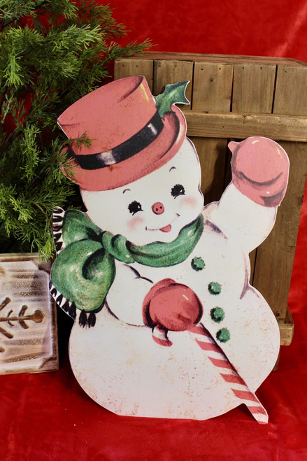Sign - Vintage Snowman Sign - Vintage Snowman