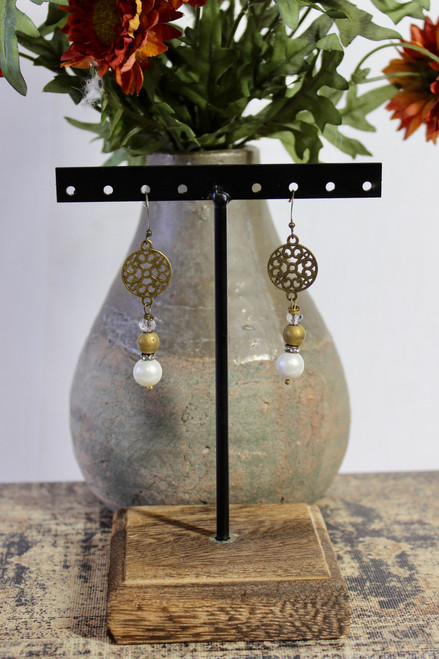Golden Heart Handmade Earrings
