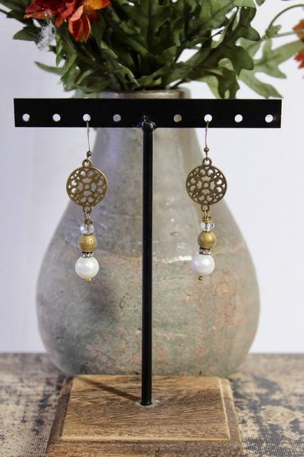Golden Heart Handmade Earrings