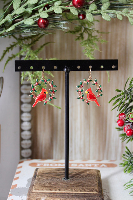A Cardinal Christmas Earrings