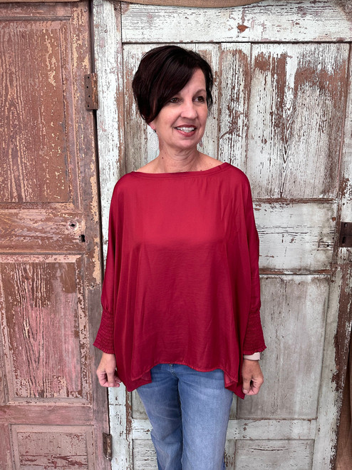 Simple And Elegant Top - Wine