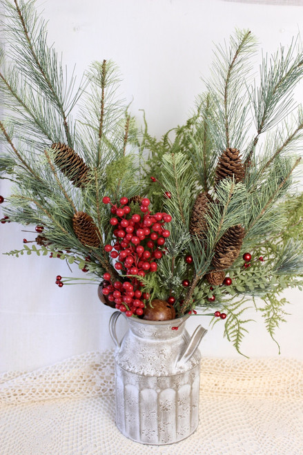 Set Of 2 - 32" Black Valley Pine Spray