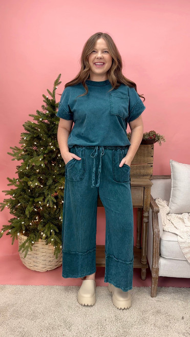 Sights Set On You Pants - Dark Teal