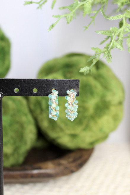 Twist And Turn Earrings - Mint