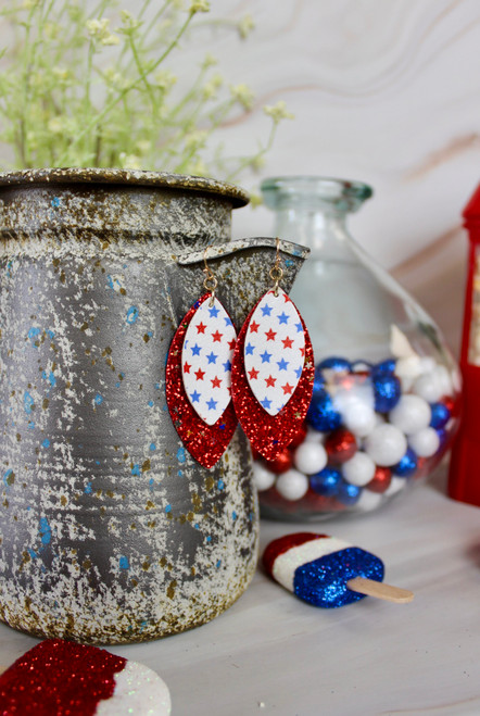 Party In The USA Earrings - RED *FINAL SALE*