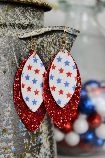 Party In The USA Earrings - RED *FINAL SALE*