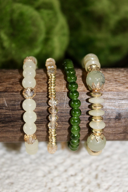 Roll With It Bracelet Set - Green