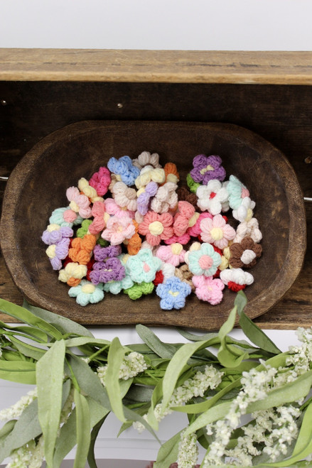 Mini Crochet Flowers - Pack Of 60