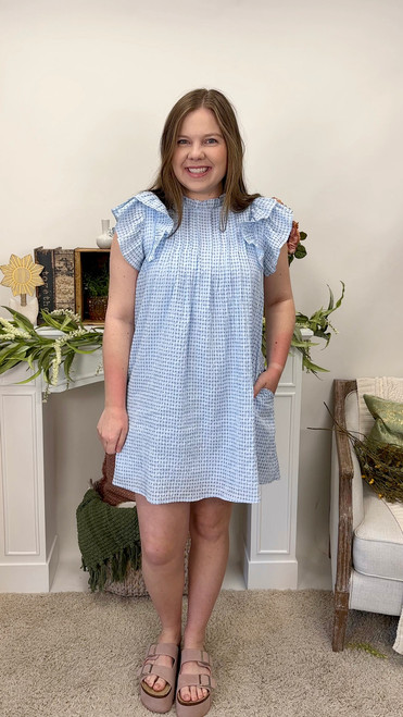 Check It Out Dress - Blue *FINAL SALE*