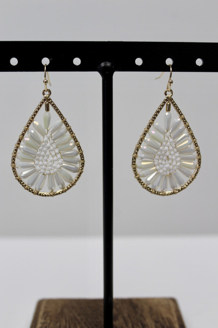 Come Along With Me Earrings - White