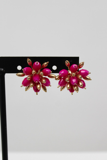That's The Spirit Earrings - Hot Pink