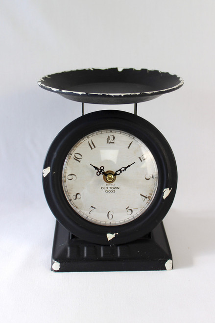 Vintage Black Old Town Scale Clock