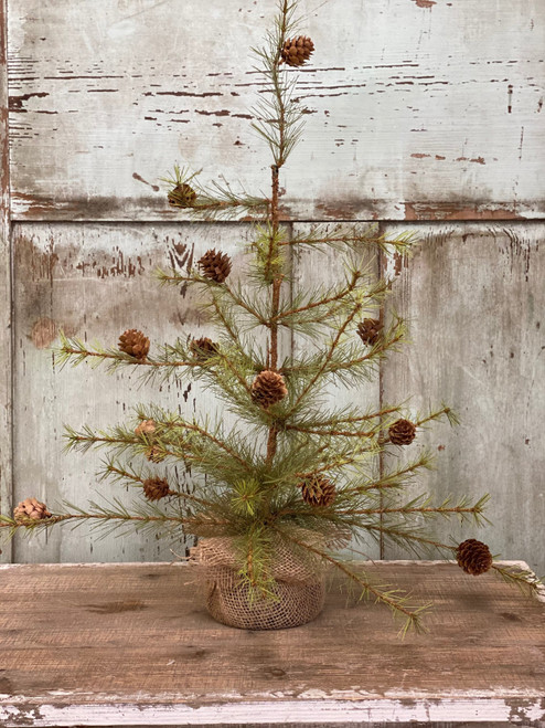 Cypress Tree With Pine Cones - 24"