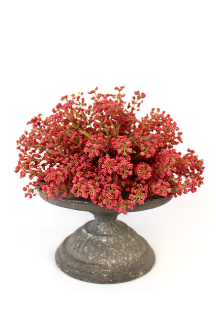 9" Bursting Astilbe Half Sphere - Red