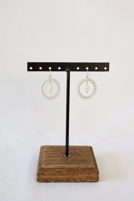 Circle Back Earrings - Silver Circle Back Earrings - Silver