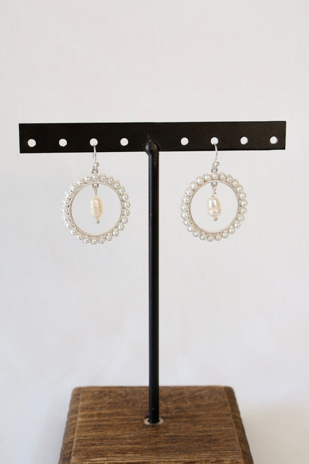 Circle Back Earrings - Silver Circle Back Earrings - Silver