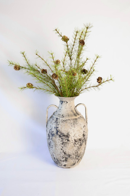Set Of 3 - Cypress Pine Spray With Cones