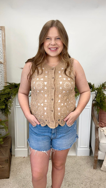 The Perfect Stitch Vest - Taupe