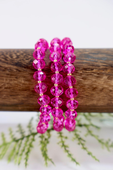 Main Character Bracelet Set - Hot Pink