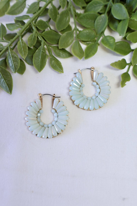 Fine Line Earrings - Blue
