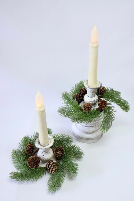 Permafrost Spruce Candle Ring - Set Of 2