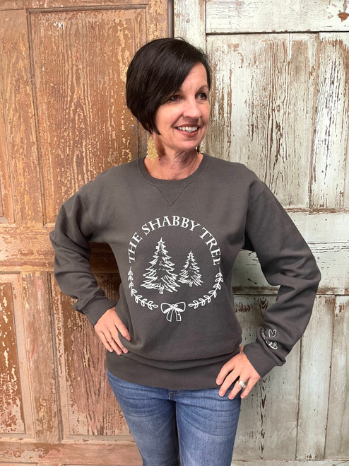 Shabby Tree Logo Sweatshirt - RAILROAD GRAY *FINAL SALE*