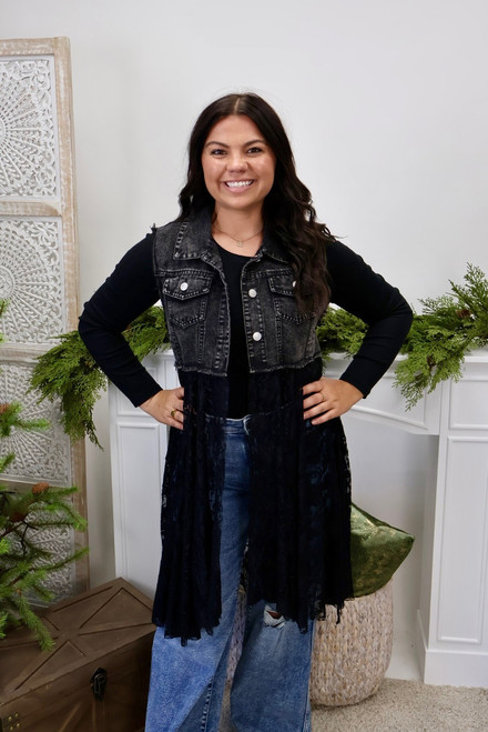 A New Tune Tulle Vest - BLACK - The Shabby Tree