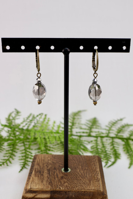 Smoke And Brass Earrings