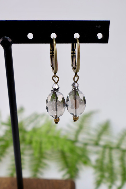 Smoke And Brass Earrings