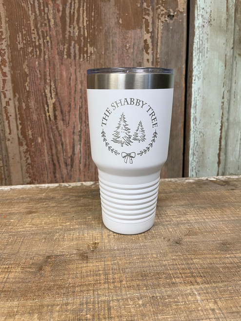 Shabby Tree Tumbler - WHITE Shabby Tree Tumbler - WHITE
