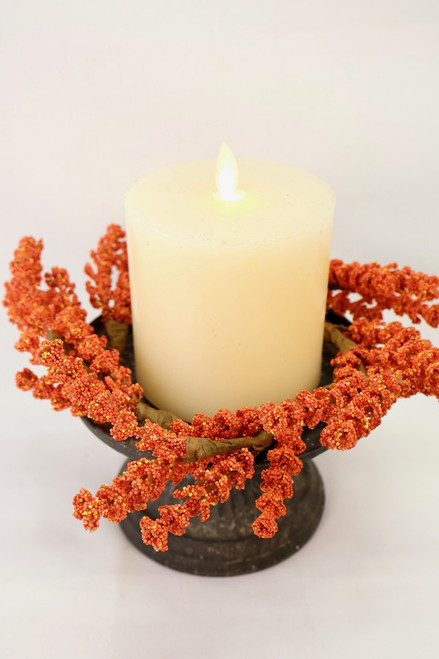 Orange Swallowthorn Candle Ring