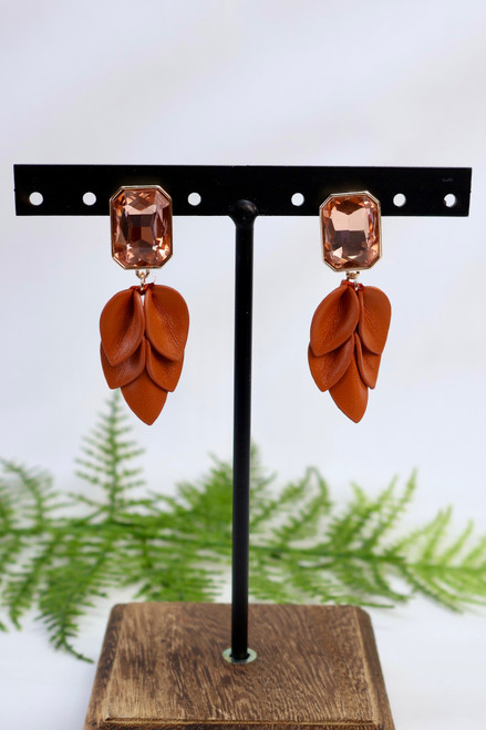 Dazzling Drops Earrings - Orange