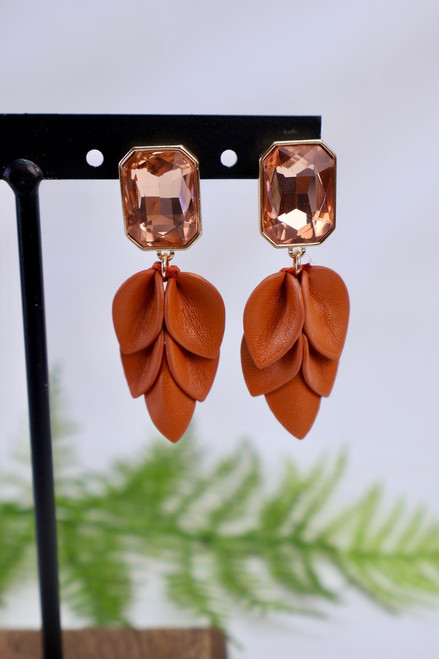 Dazzling Drops Earrings - Orange