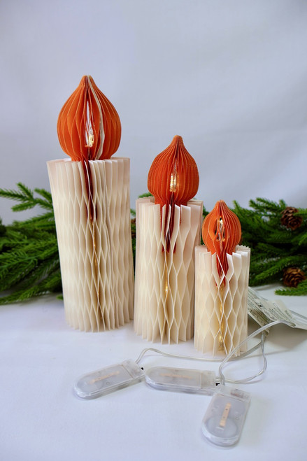 LED Paper Folding Honeycomb Candles
