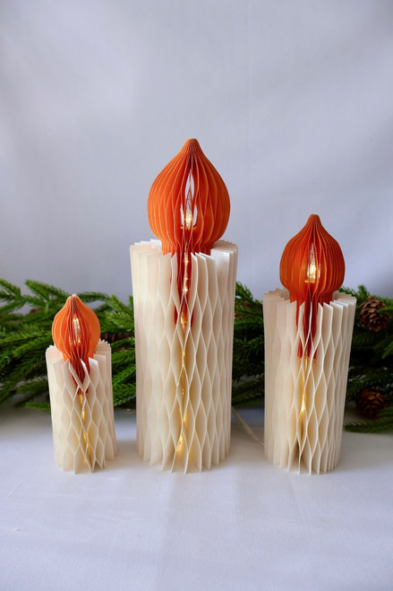 LED Paper Folding Honeycomb Candles
