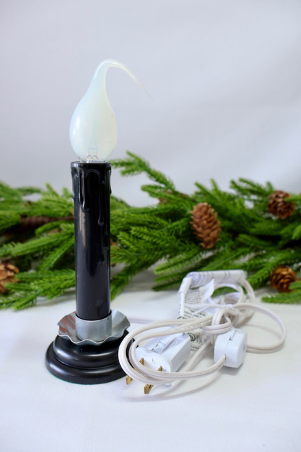 Black Electric Flicker Candle Lamp