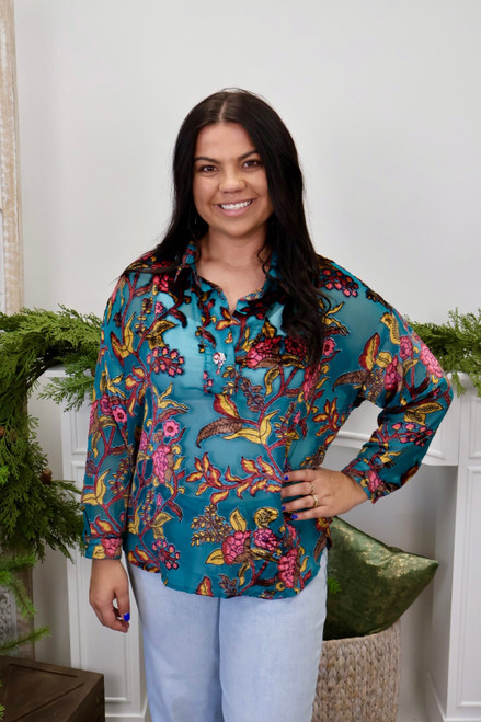 Teal Me Something Good Top