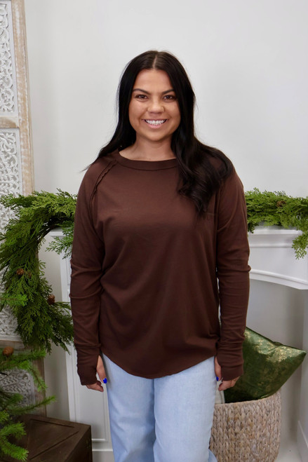 Simply Said Top - Brown