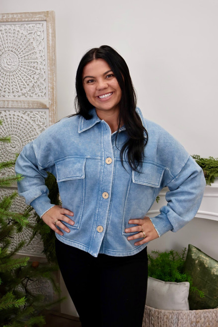 Backroads And Bonfires Jacket - Blue