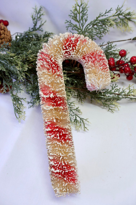 Sisal Bottle Brush Candy Cane