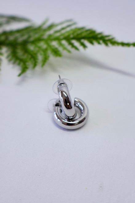 Around The Clock Hoop Earrings - Silver