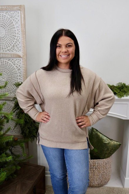 Snuggle Season Sweatshirt - Ash Mocha